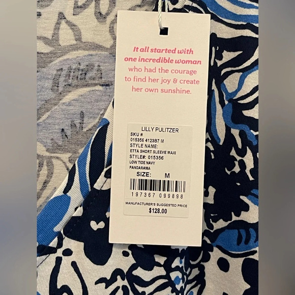 Lilly Pulitzer Etta Maxi Dress Pandarama Size M - Picture 5 of 7